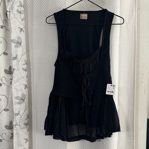 NWT Free People So Far So Good Black Top